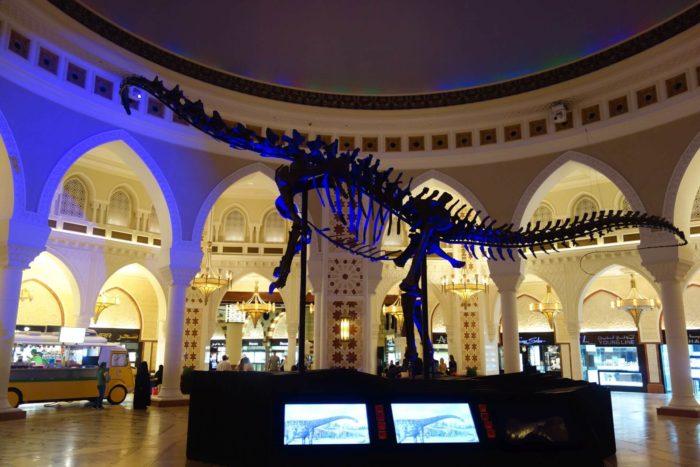 Dinosaurus v Dubai Mall